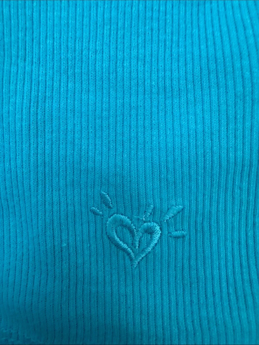 Justice Girls Turquoise Ribbed Tank Top, Size 10